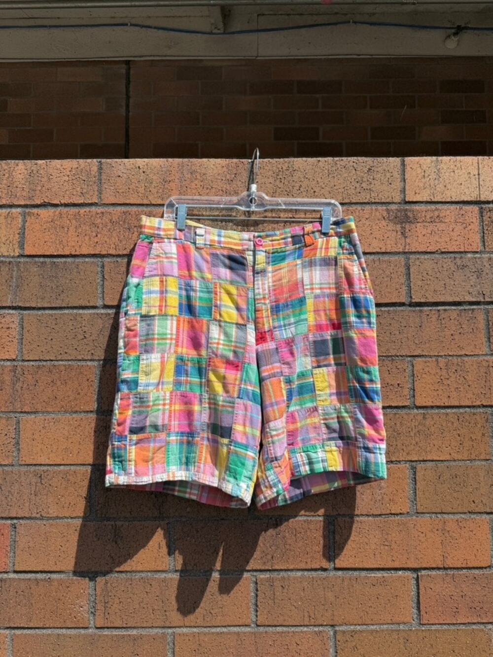 90s Tour Edition Performance Madras Patchwork Plaid Vintage Pleated Baggy Shorts